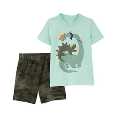 CARTER´S SET 2 PIEZAS REMERA MANGAS CORTAS Y SHORT "DINO"