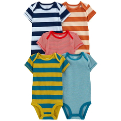 CARTER´S PACK 5 BODYS MANGAS CORTAS "RAYAS"
