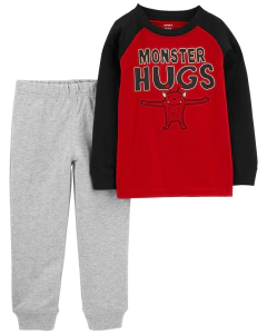 Carter's Set 2 piezas Pantalón y remera mangas largas "Monstruo"