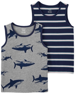 CARTER´S Set 2 Musculosas "SHARK"