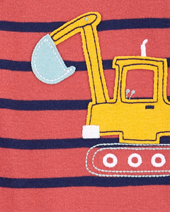 CARTER´S OSITO PIJAMA ALGODON CIERRE "CONSTRUCCION" - comprar online