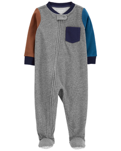 CARTER´S OSITO PIJAMA MICROPOLAR CIERRE "BLOQUES DE COLORES"