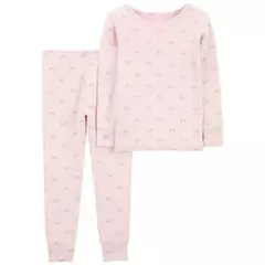 Carter's Set 2 Piezas Pijama Algodón Remera Mangas Largas