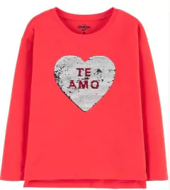 OSH KOSH REMERA MANGAS LARGAS "CORAZON"