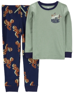 CARTER´S SET 2 PIEZAS PIJAMA ALGODON MICROPOLAR "MOTOS"