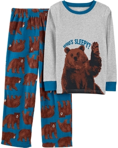 CARTER´S SET 2 PIEZAS PIJAMA ALGODON MICROPOLAR "OSOS".