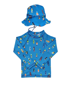 OCEAN5 KIT Remera Mangas Largas y Piluso "SURFBOARDS"
