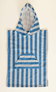 OCEAN5 Poncho Toalla Rayas Celestes en internet