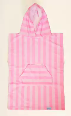 OCEAN5 Poncho Toalla Rayas Rosa - - comprar online