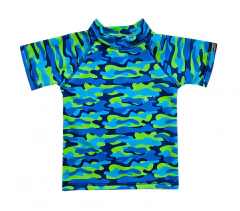 OCEAN 5 REMERA MANGAS CORTAS "CAMUFLADA AZUL Y LIMA"