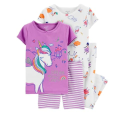CARTER´S Set 4 Piezas Pijama Algodon Mangas Cortas "UNICORNIO"