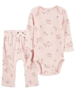 CARTERS SET 2 PIEZAS BODY MANGAS LARGAS Y PANTALON TERMICO "FLORAL"