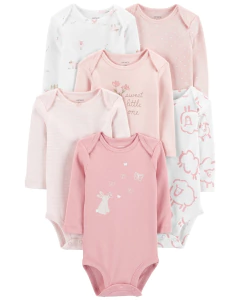 CARTER´S PACK 6 BODIES MANGAS LARGAS "SWEET LITTLE ONE"