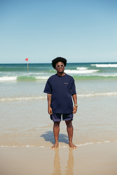 BEACH NAVY BLUE TEE - Ballarcci
