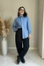 camisa regular alfaiataria azul - comprar online
