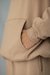 Blusa de Moletom Com Capuz e Bolso Unissex - Areia - loja online