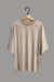 Camiseta Oversized de Malha Goluda ou Mock Neck Unissex - Areia