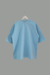 Camiseta Oversized de Moletinho Tião Goluda ou Mock Neck Unissex - Azul Bebê