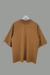 Camiseta Oversized de Malha Goluda ou Mock Neck Unissex - Caramelo