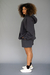 Blusa de Moletom Com Capuz e Bolso Unissex - Cinza Chumbo - comprar online