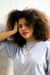 Camiseta Oversized de Malha Goluda ou Mock Neck Unissex - Cinza Mescla na internet