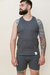 Regata Alongada Canelada Unissex - Chumbo - comprar online