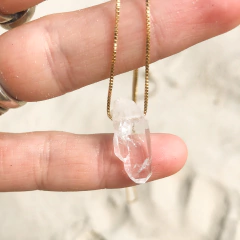 Colar Cristal de Quartzo Dourado - comprar online