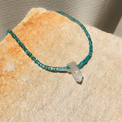Gargantilha Miçanga Cristal Azul