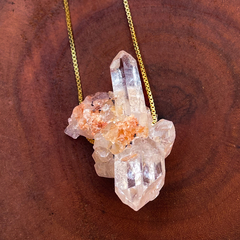 Colar Cristal de Quartzo Dourado - comprar online