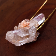 Colar Cristal de Quartzo Dourado - loja online