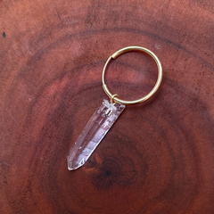 Colar Cristal de Quartzo Dourado