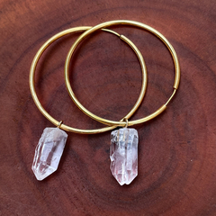 Argola Cristal Dourada - comprar online