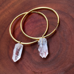 Argola Cristal Dourada