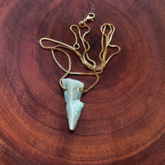 Colar Amazonita Dourado - comprar online