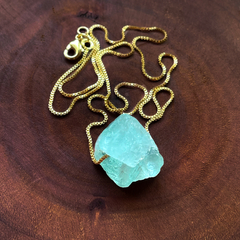 Colar Fluorita Dourado - comprar online