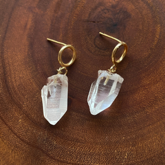 Brinco Cristal Dourado