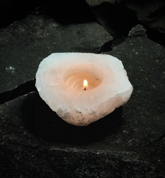 Porta Velas Cristal de Quartzo