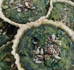 Tartaletas congeladas integrales X2 "espinaca y coliflor "