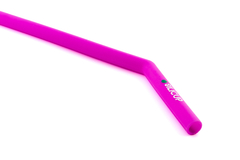 Canudo Dobrável de Silicone + Escovinha Rosa