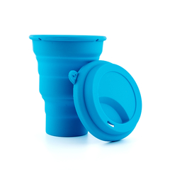 Copo de Silicone Retrátil | 480 ml Azul