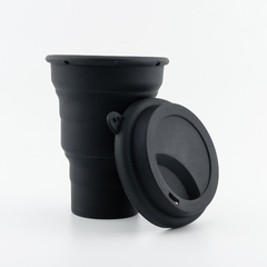 Copo de Silicone Retrátil | 480 ml Preto
