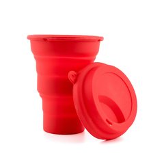 Copo de Silicone Retrátil | 480 ml Vermelho