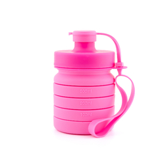Garrafa Squeeze Retrátil de Silicone | 400 ml Rosa