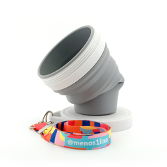 Kit Copo Menos 1 Lixo | 400ml + Cordinha Cinza