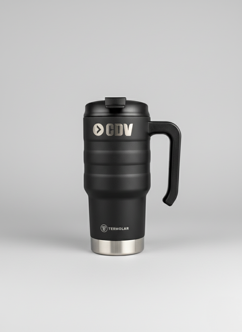 Vaso térmico de acero termolar moove con manija y tu logo personalizado