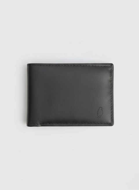 Billetera negra de cuero autentico - comprar online