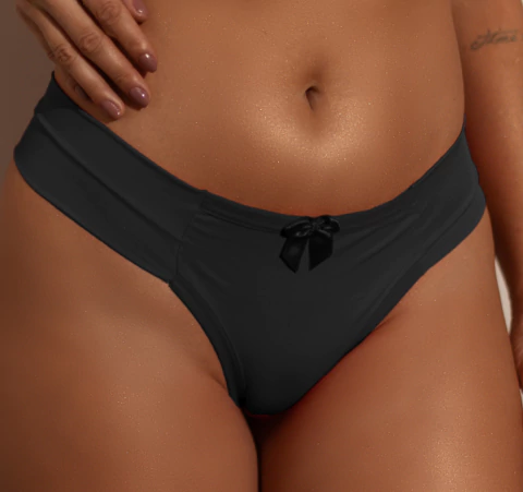 Calcinha Fio Duplo - Preto - comprar online