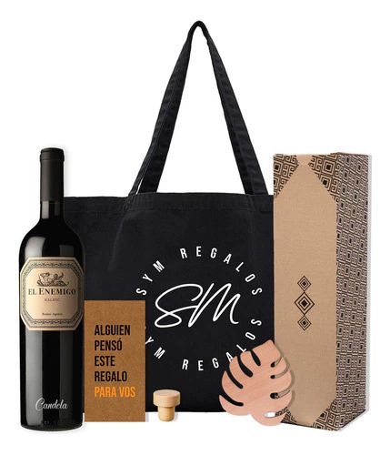 El Enemigo Malbec Combo Kit Vino Personalizado