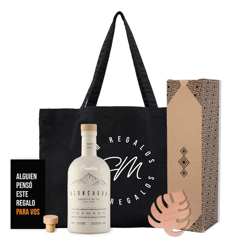 Gin Aconcagua Cardamomo 750ml Grabado Combo Kit