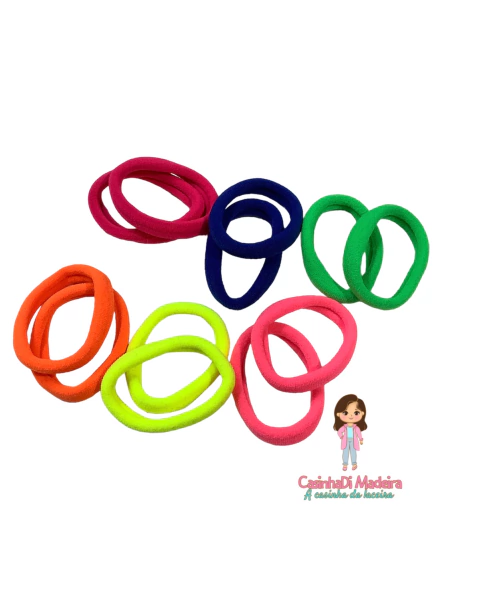Elástico de cabelo M color neon (10 unidades)